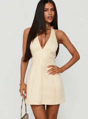 Deana Halter Mini Dress Butter