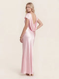 Captivating Presence Satin Cowl Back Maxi Dress