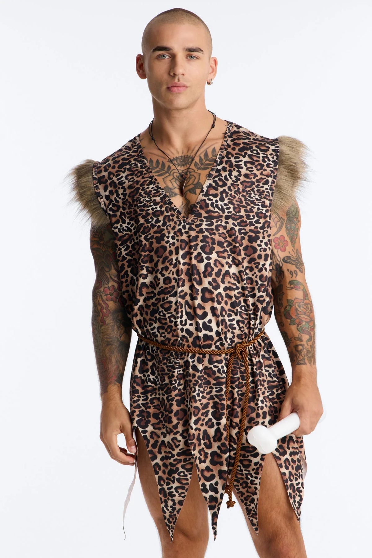 Bedrock Bad Boy 4 Piece Costume Set - Brown/combo