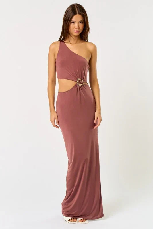 Amalfi Afterglow One Shoulder Maxi Dress