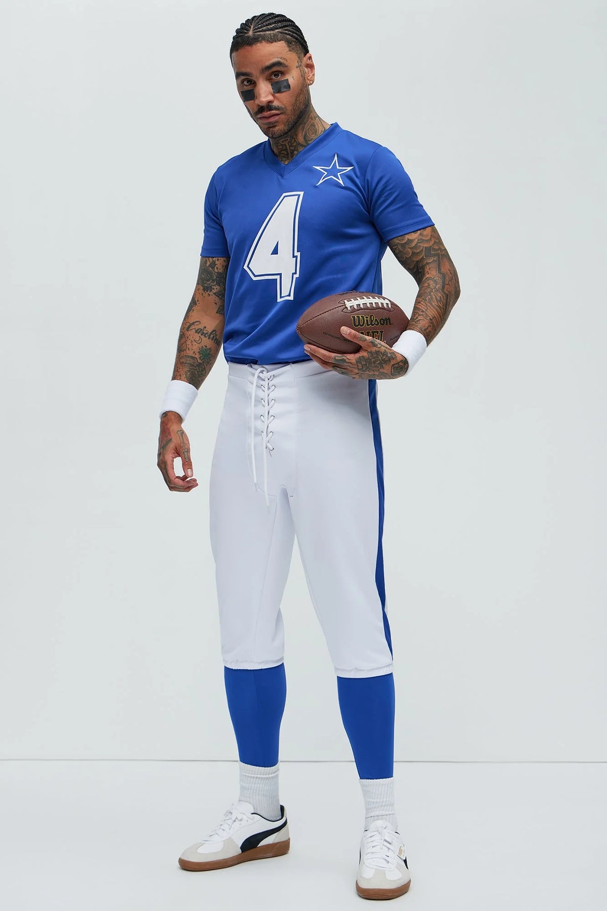 Star Football Player Costume - Blue