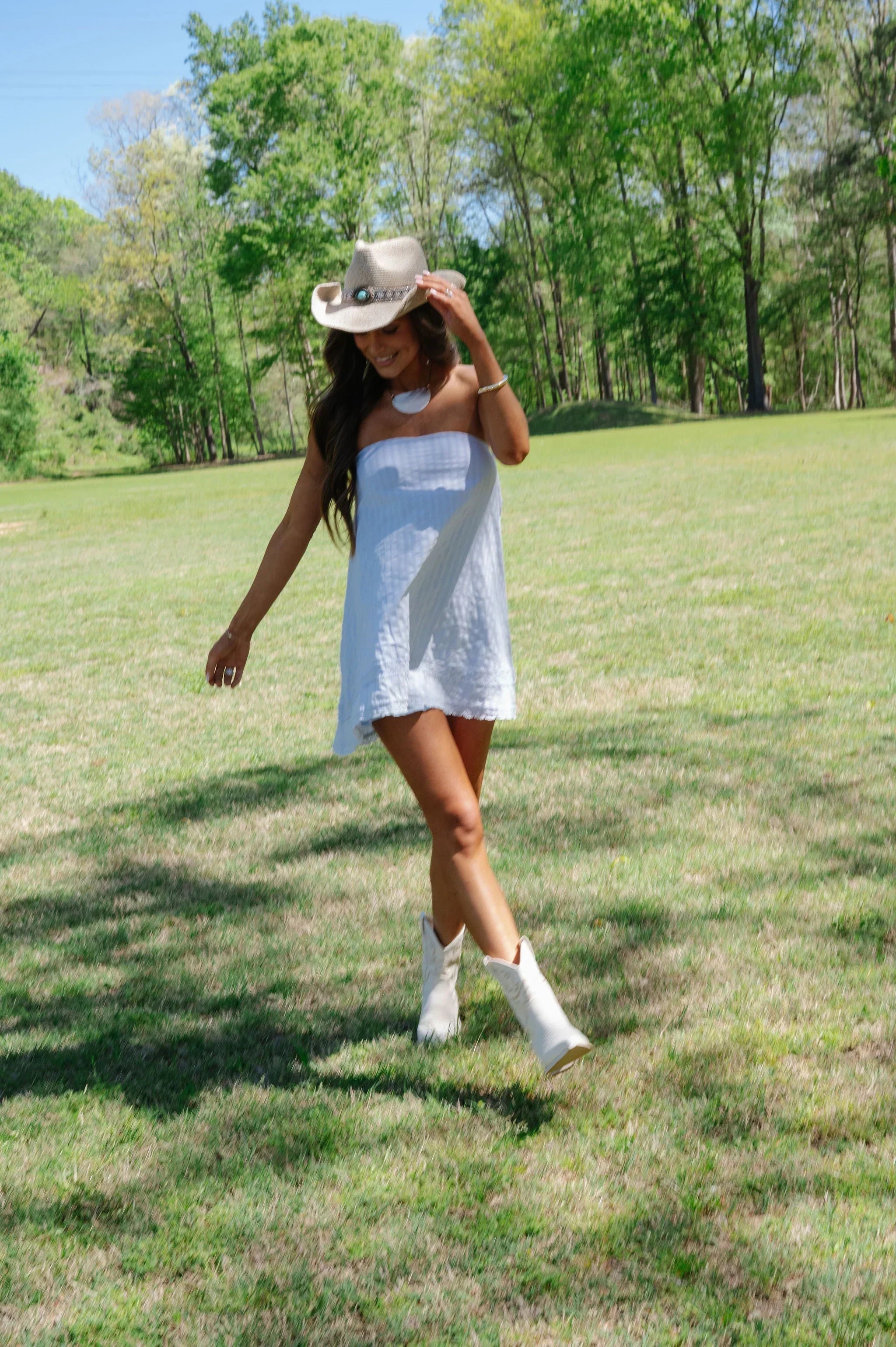 Archie Swing Mini Dress-Sky Way