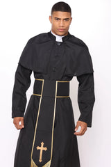 Priest 2 Piece Costume Set - Black