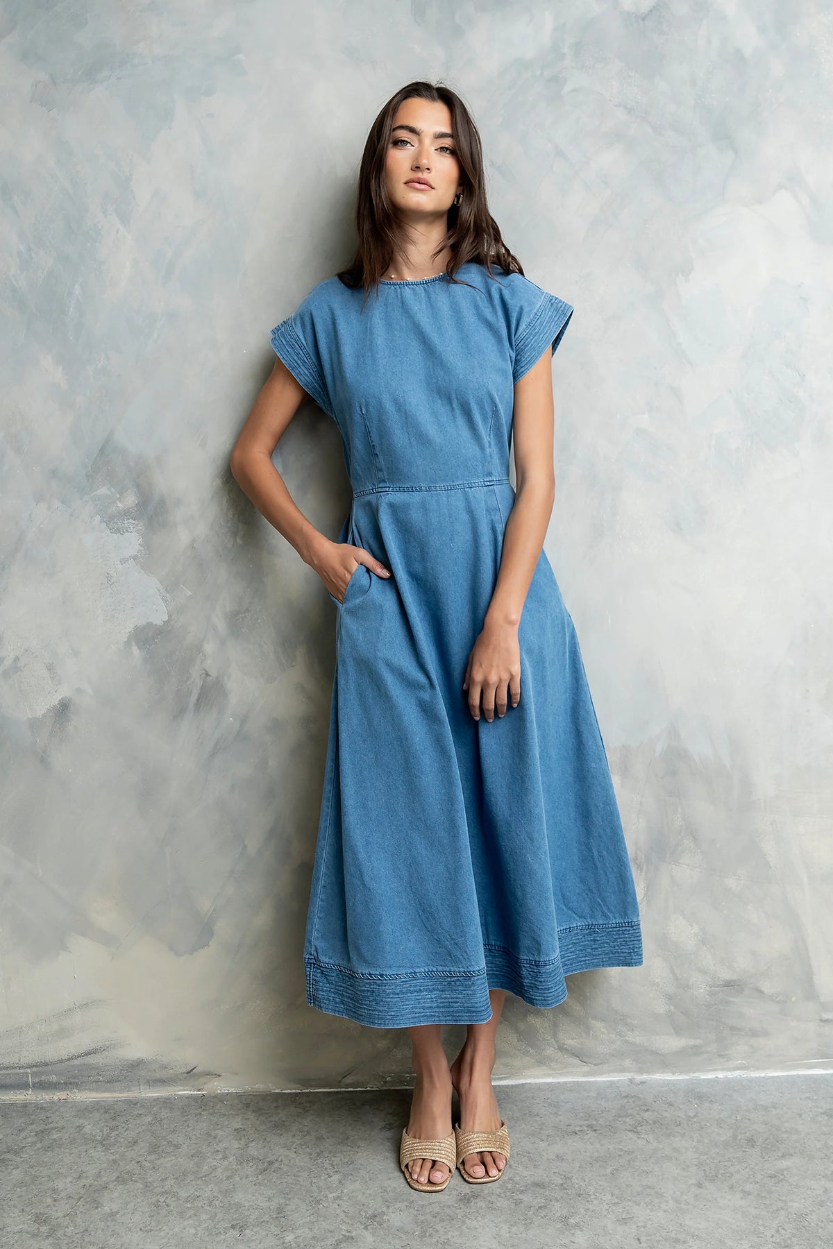Louis Denim Midi Dress