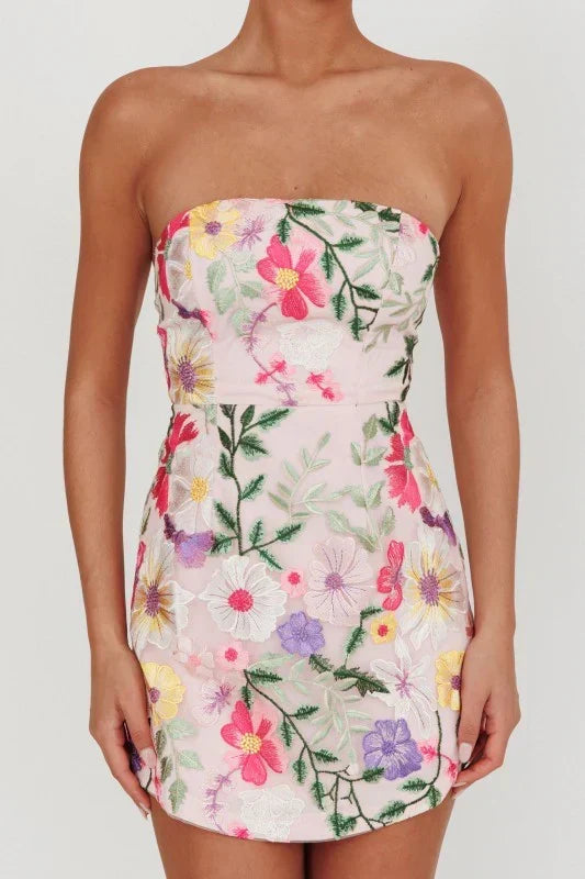 Birthday In Positano Floral Mini Dress