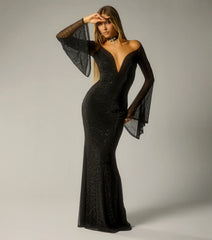 Sabella Rhinestone Spiderweb Mermaid Dress
