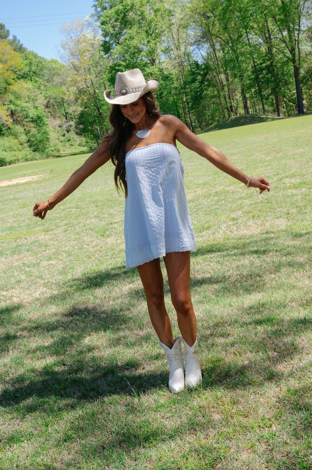 Archie Swing Mini Dress-Sky Way