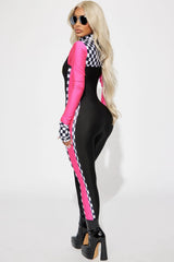 Burning Rubber 3 Piece Costume Set - Black/Pink