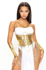 Goddess Energy 3 Piece Costume Set - White/combo