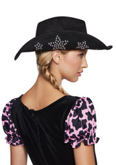 Cosmic Maven Cowboy Hat - Black