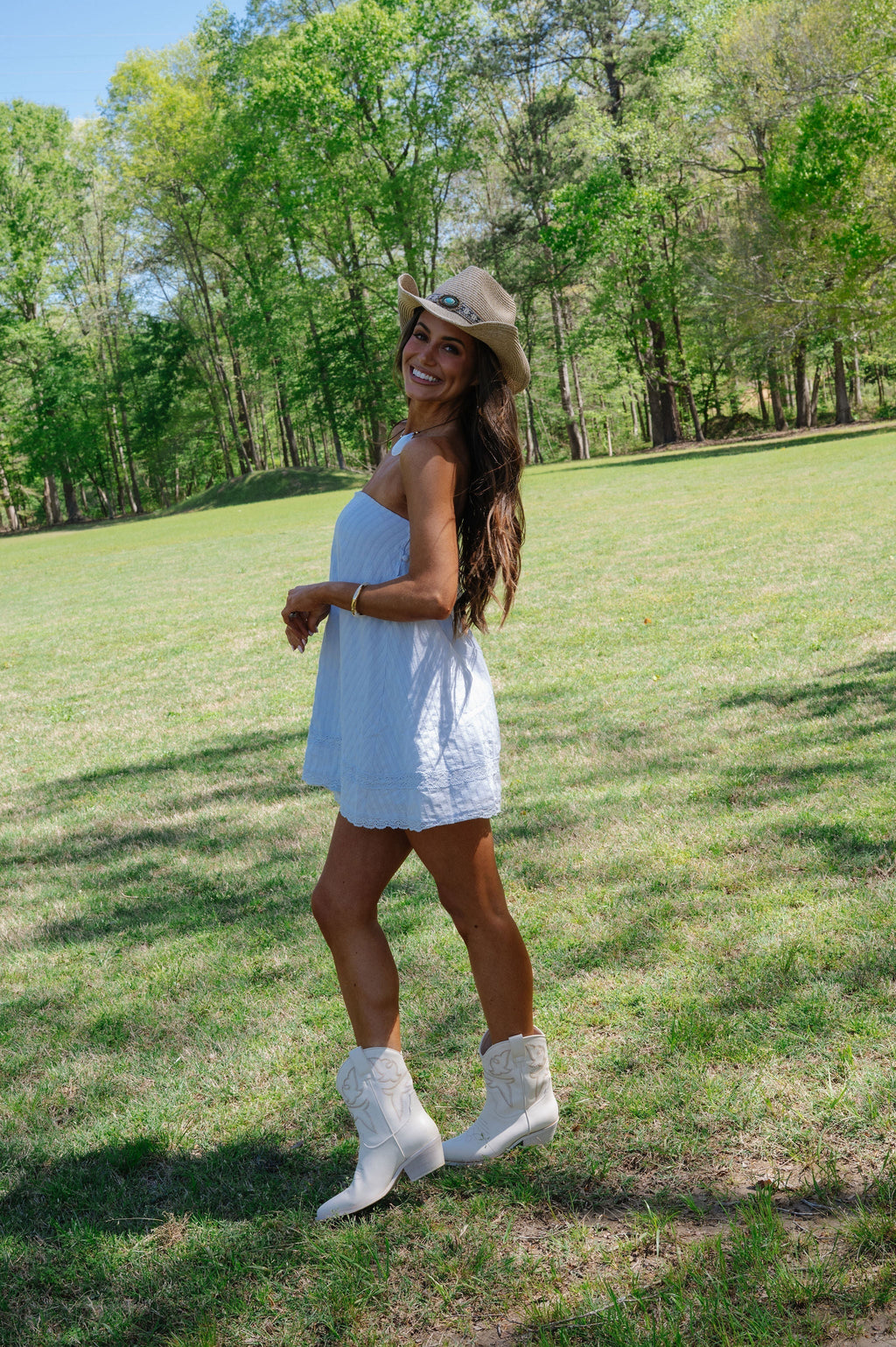 Archie Swing Mini Dress-Sky Way