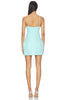 Stella Tulip Mini Dress in Aqua Blue