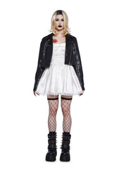 Evil Doll Bride Costume And Wig Set