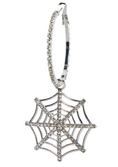 Web Of Glitz Hoop Earrings