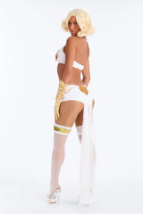 Cabaret Cutie 8 Piece Costume Set - Ivory/combo