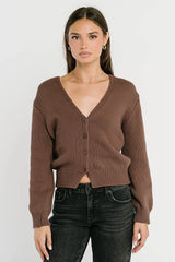 Marlie Knit Cardigan in Brown