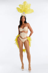 Diva After Dark 5 Piece Costume Set - Yellow/combo