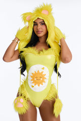 Glow Up Babe Care Creature 4 Piece Costume Set - Yellow