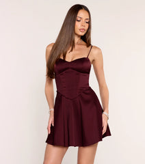 Tavia Sweetheart Corset A-Line Mini Dress