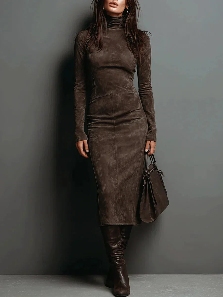 Emma - Elegant Long-Sleeve Midi Dress