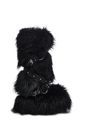 Wild Instincts Faux Fur Boots - Black
