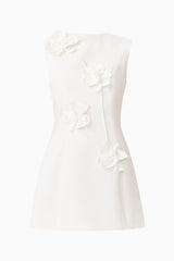 Reina Applique Mini Dress Dress White