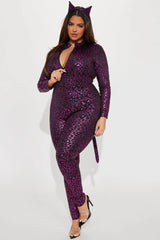On The Wild Side Leopard 2 Piece Costume Set - Pink/combo