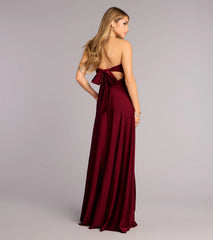Madeline Strapless Tie-Back A-Line Dress