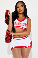 Favorite Cheerleader 3 Piece Costume Set - White/combo
