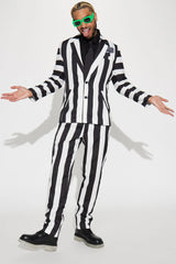 Bettlejuice 3 Piece Cosplay Suit - Black/White
