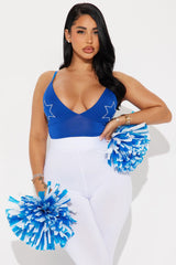 Texas Star Cheerleader 4 Piece Costume Set - White/Blue