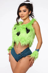 Pebble Bedrock Baby 4 Piece Costume Set - Green/combo