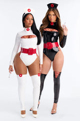 Flirt Aid 5 Piece Costume Set - Black/Red