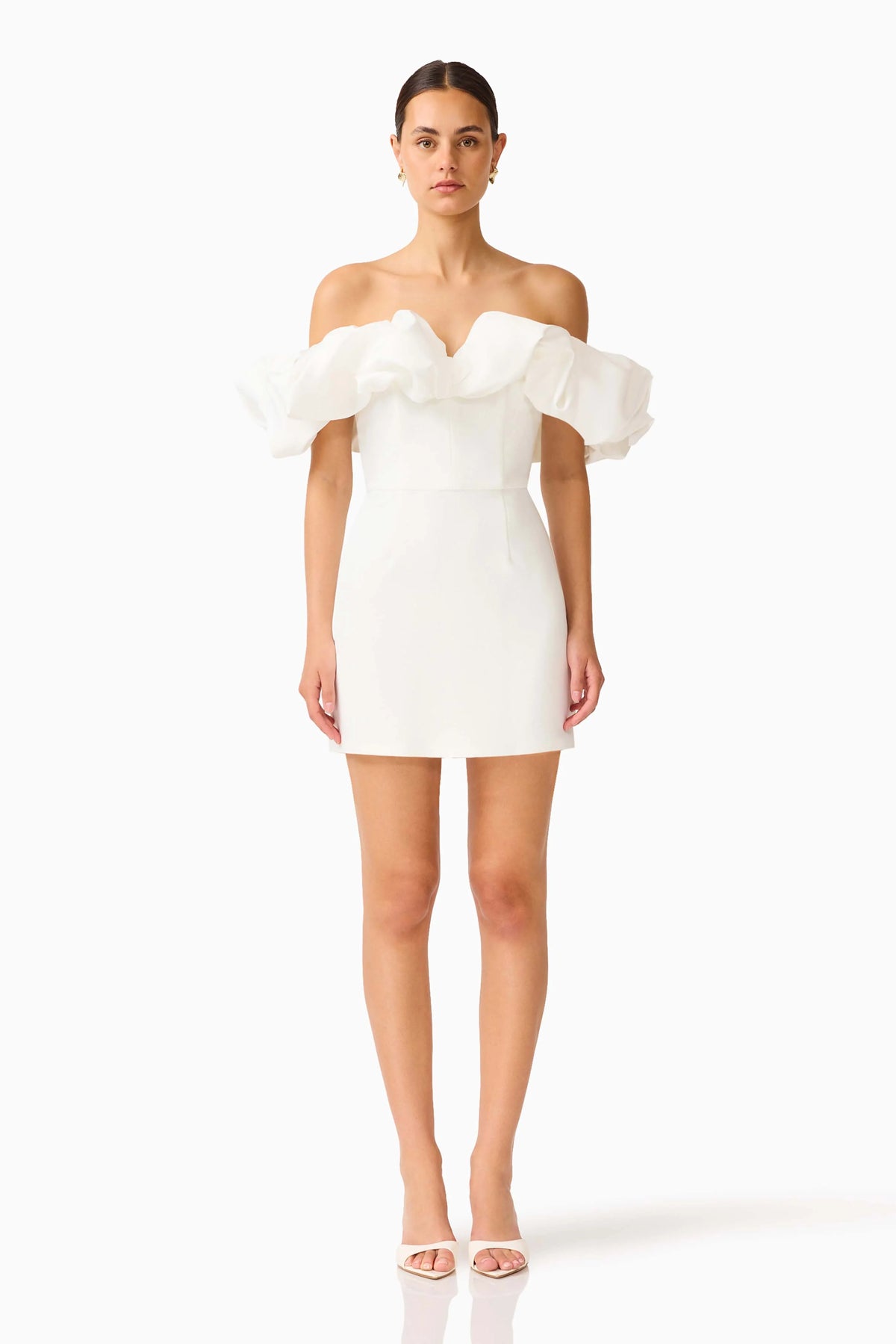 Solae Tulip Mini Dress in White