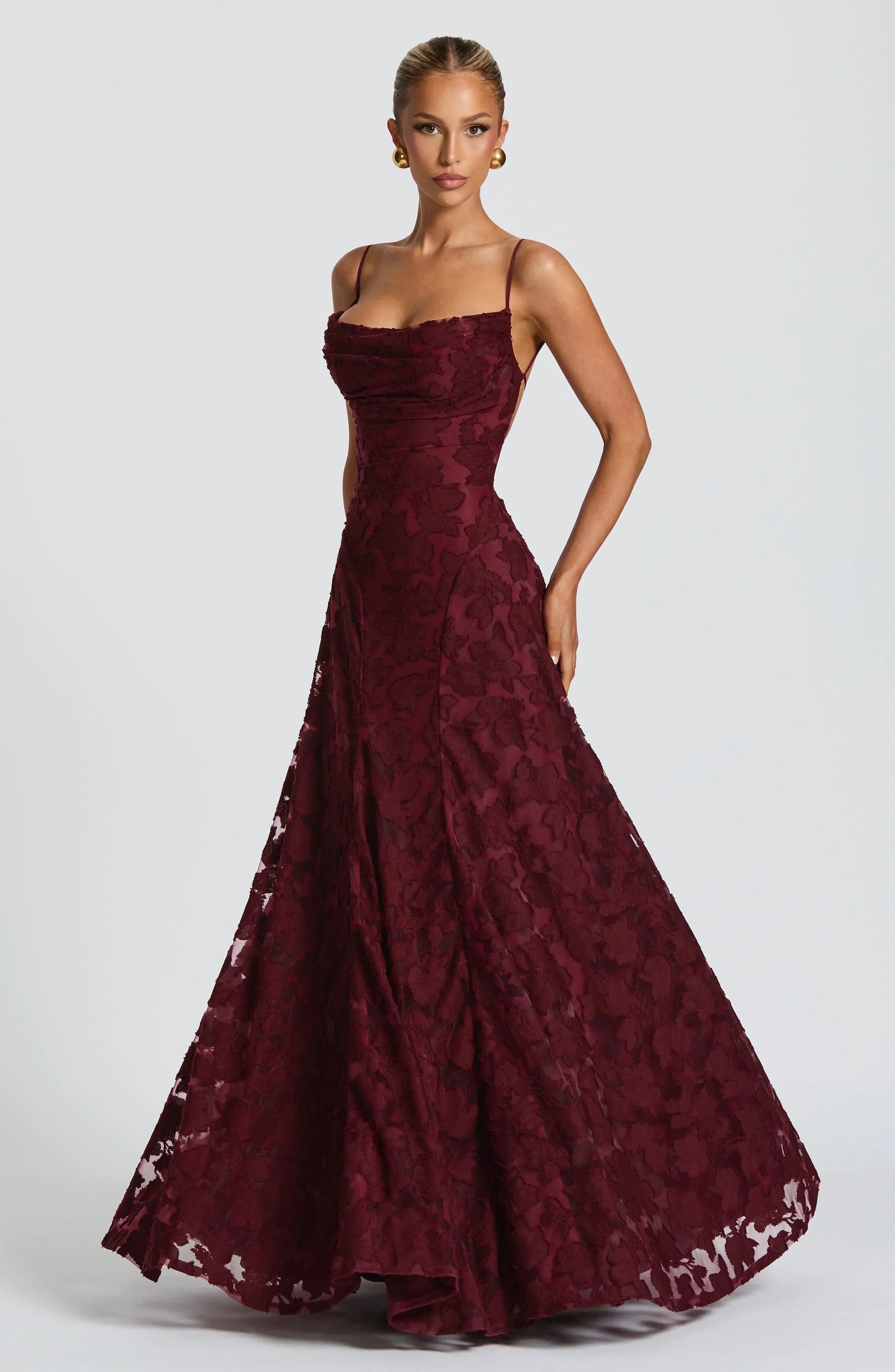 Aveline | Elegant Lace Corset Maxi Dress - Glamorous Evening Gown