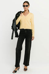 Marshall Straight Leg Jeans in Washed Black