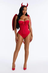 Fallen Angel 4 Piece Costume Set - Red