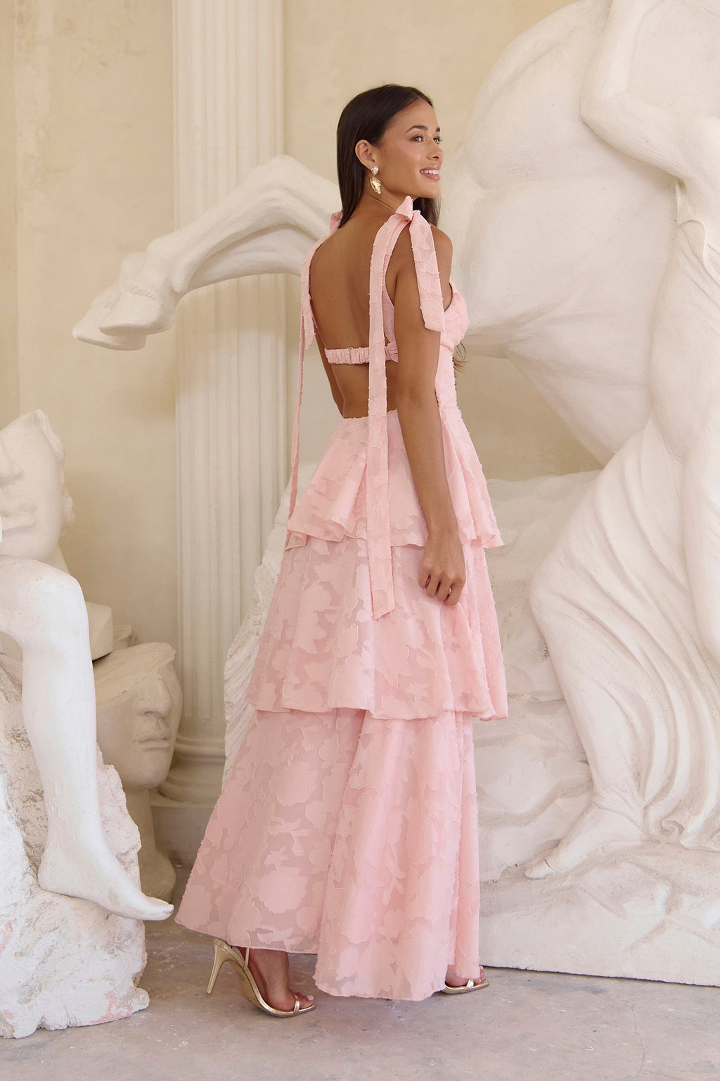 Meadow Of Dreams Maxi Dress Pink