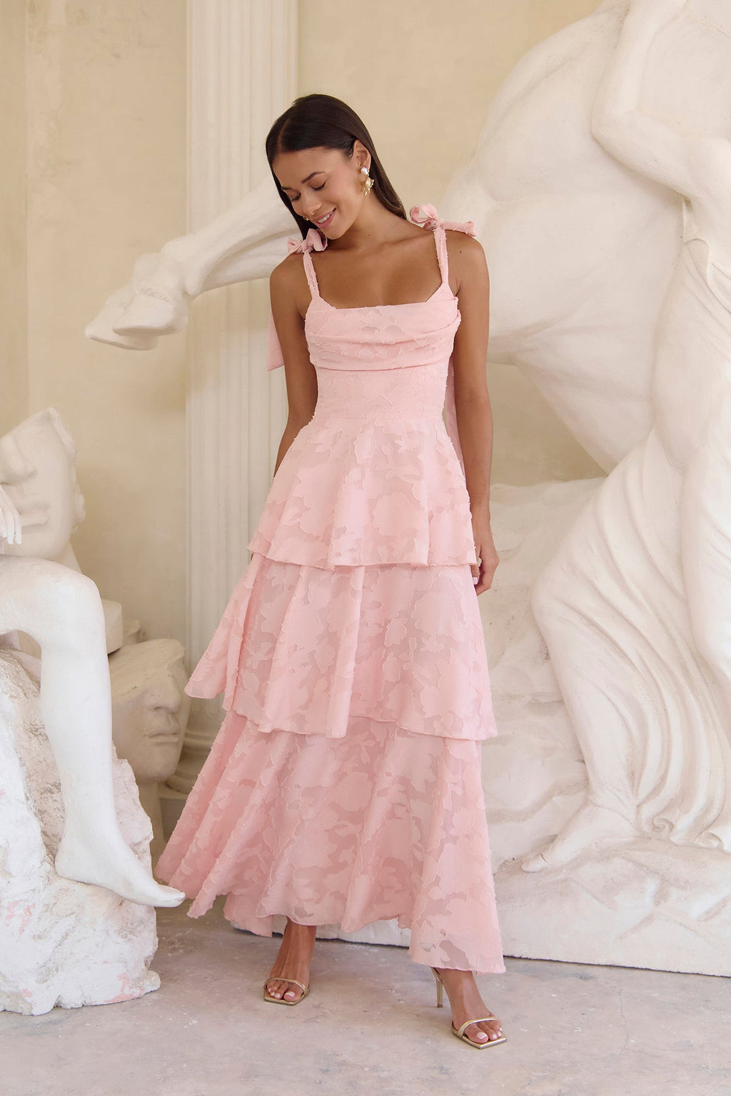Meadow Of Dreams Maxi Dress Pink