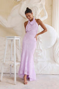 Letters Of Love Halter Maxi Dress Lilac