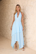 Lagoon Daze Halter Midi Dress Aqua