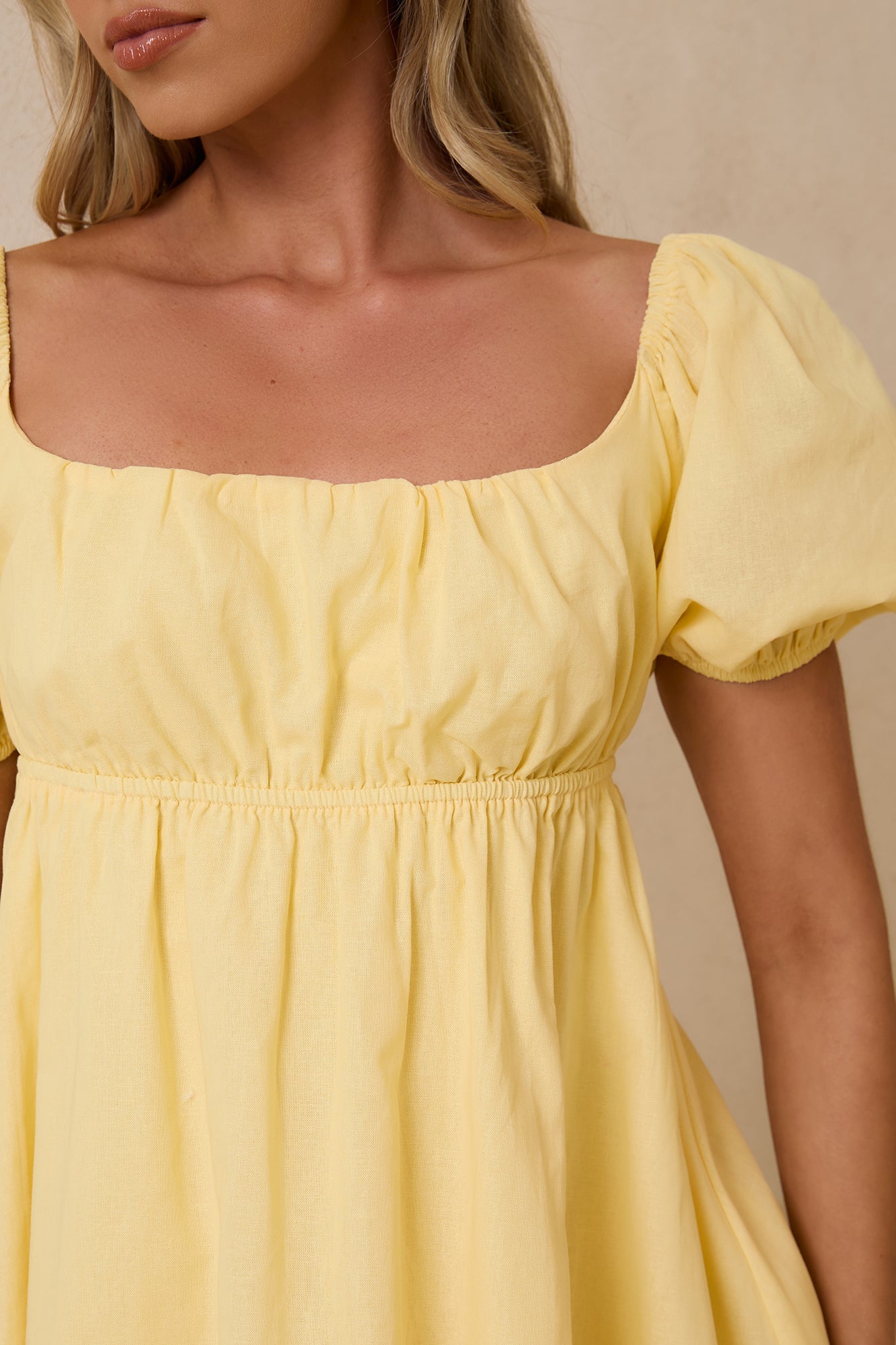 Spritz Of Sunshine Open Back Mini Dress Yellow