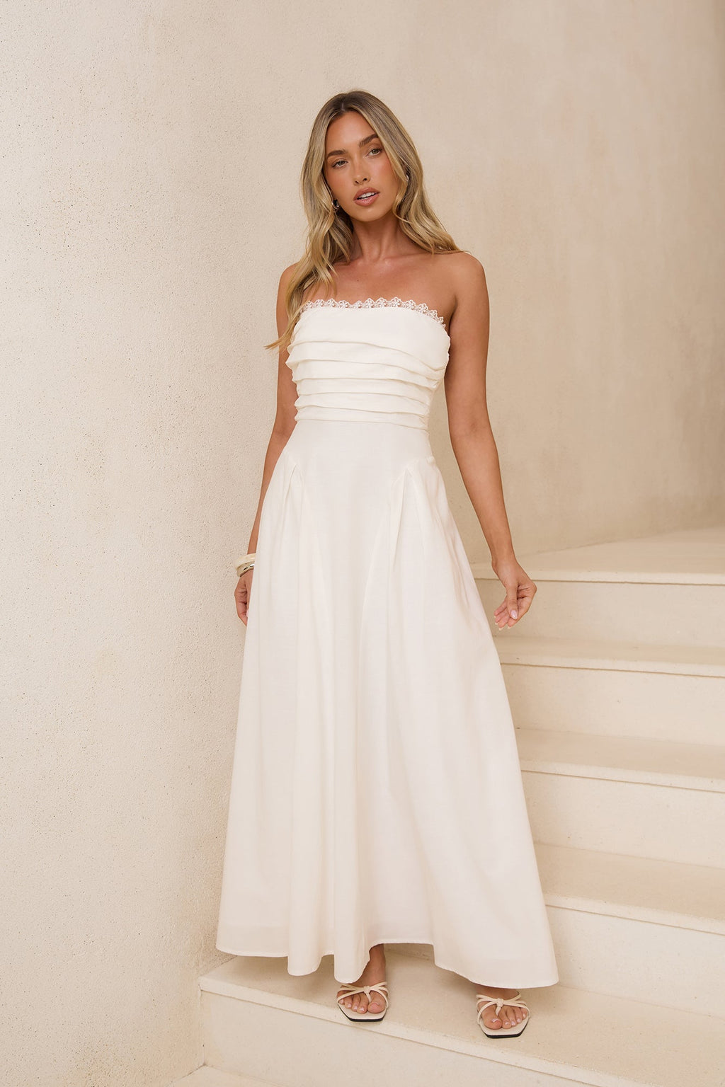 Angel Whispers Maxi Dress White