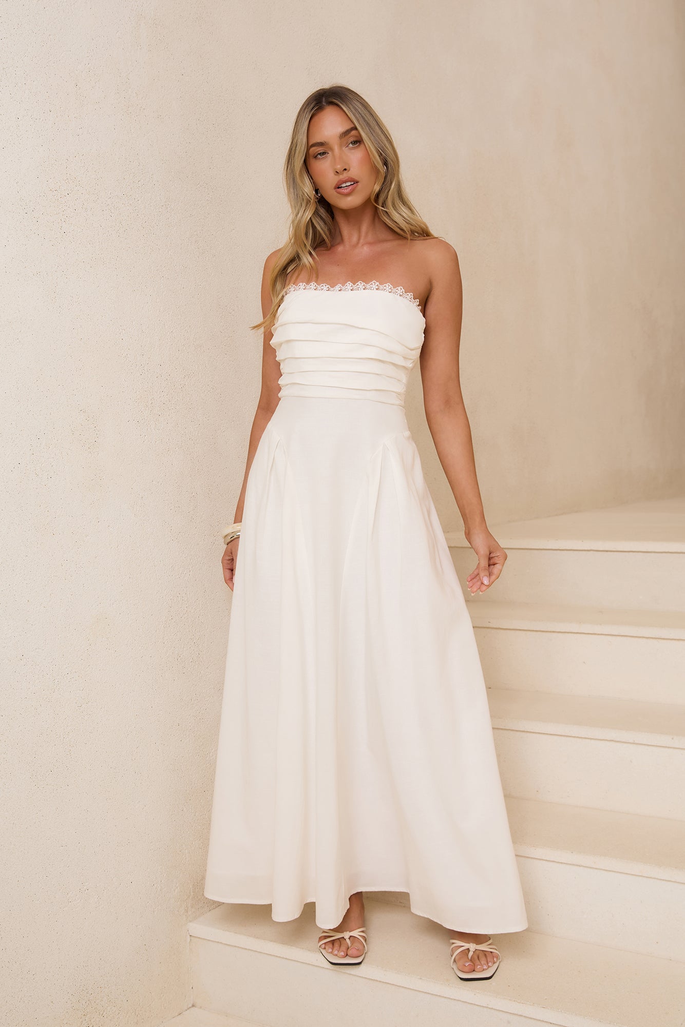 Angel Whispers Maxi Dress White
