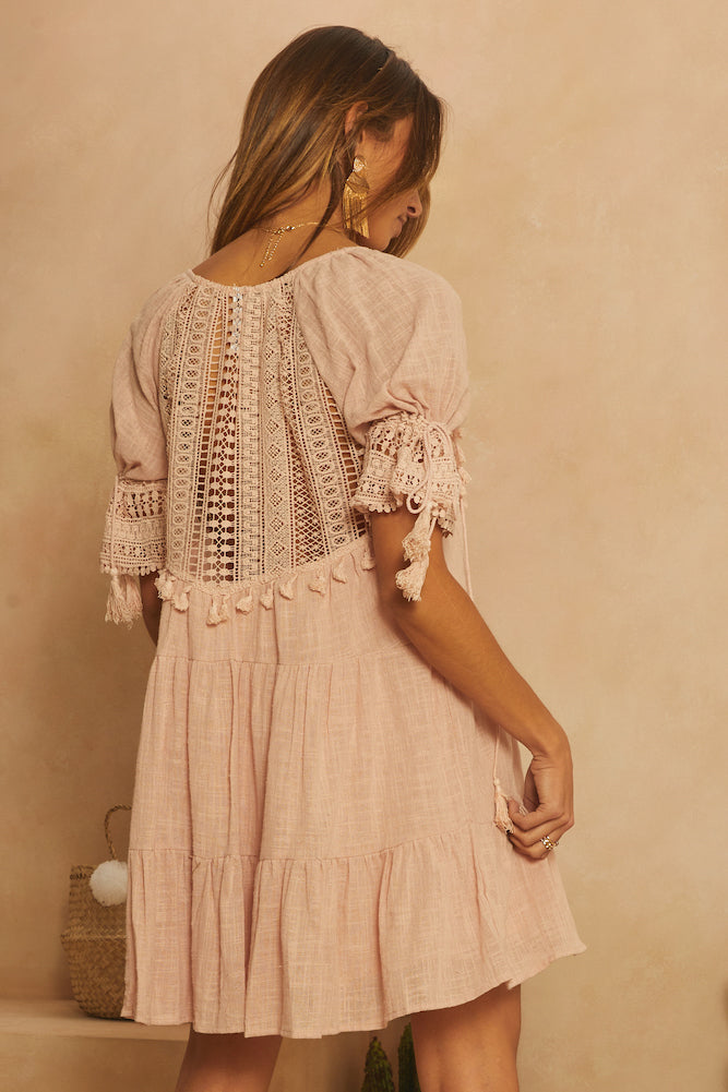 Wave After Wave Dress Beige