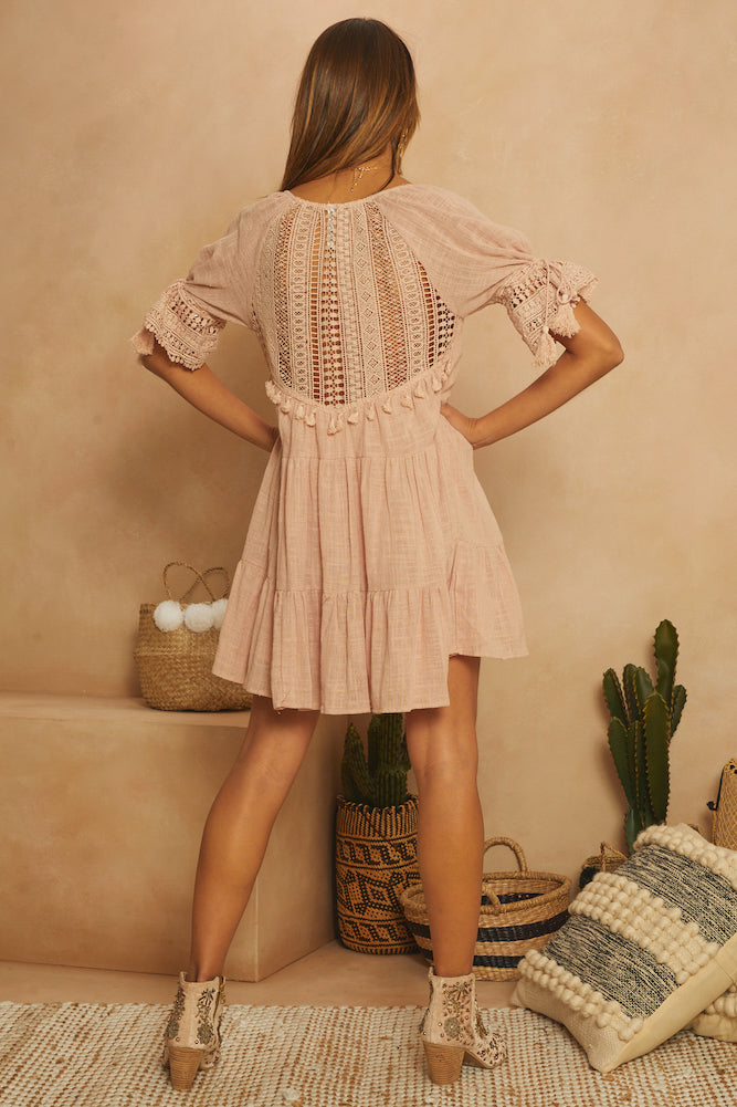 Wave After Wave Dress Beige
