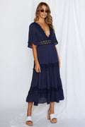 Cowboy Midi Dress Navy