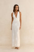 Rose Rendezvous Maxi Dress White
