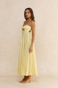 Wishes For You Plisse Strapless Maxi Dress