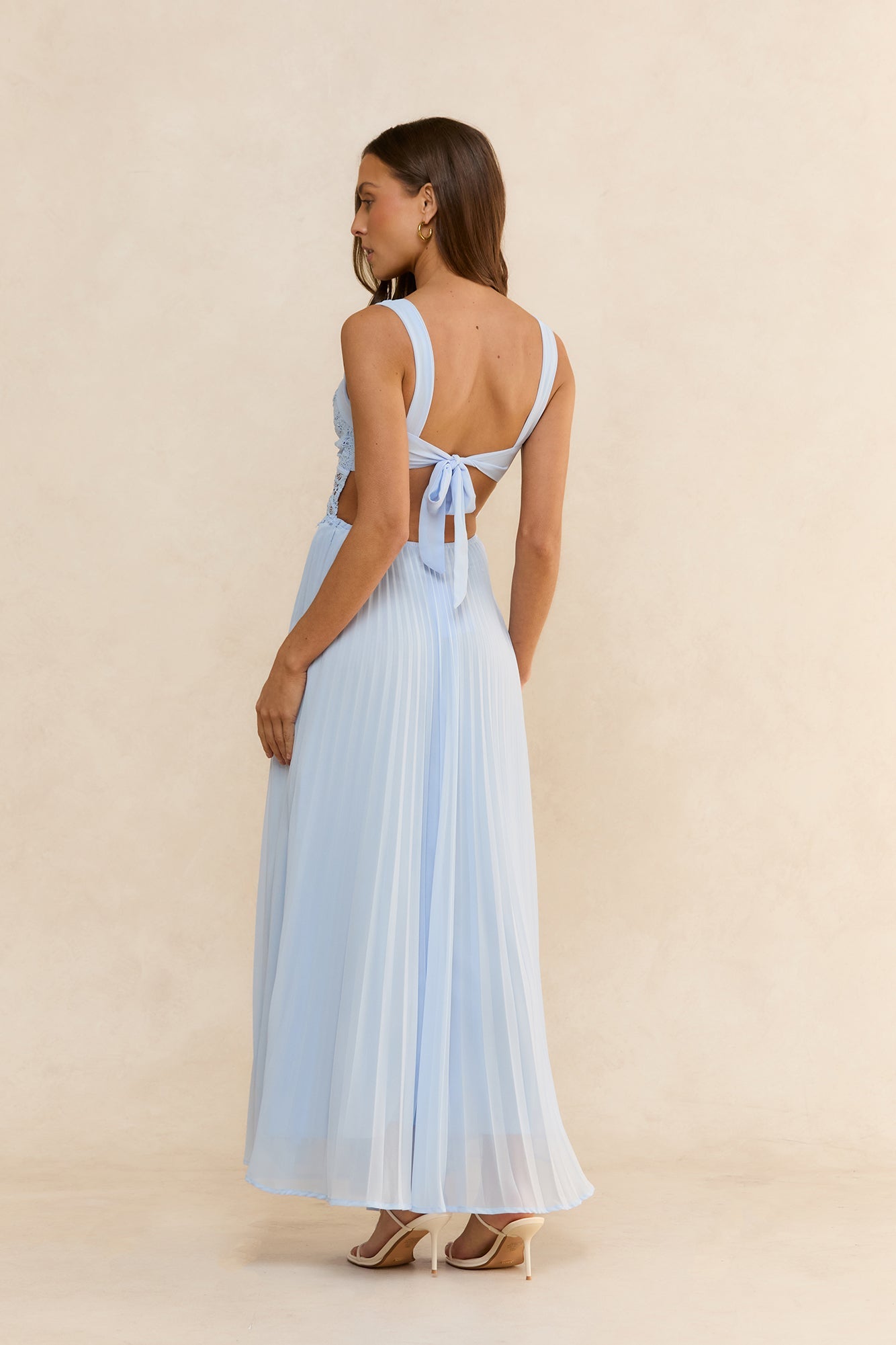 Breezy Dream Plisse Maxi Dress Blue